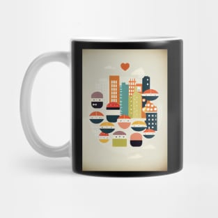 Sushi Love in the City - A Playful Print for Your Home Mug